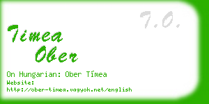 timea ober business card